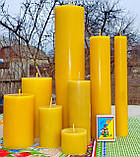 Циліндрична воскова свічка D28-560мм з натурального бджолиного воску, фото 6