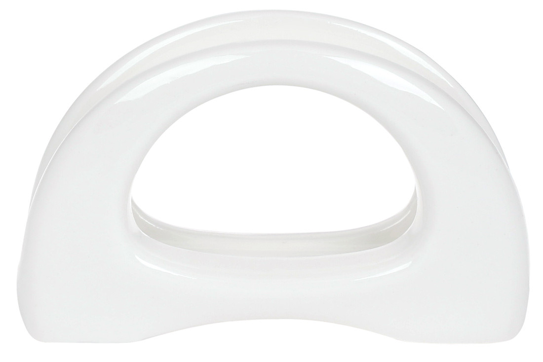 Серветниця порцелянова Веселка 13 см, колір — білий, у пакованні — 6 шт. (988-279)