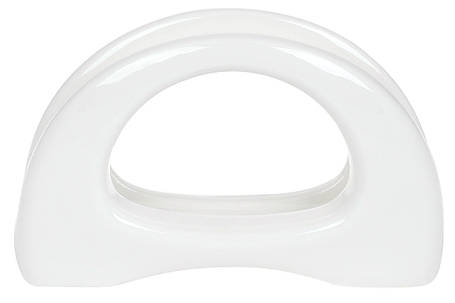 Серветниця порцелянова Веселка 13 см, колір — білий, у пакованні — 6 шт. (988-279), фото 1