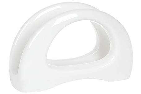 Серветниця порцелянова Веселка 13 см, колір — білий, у пакованні — 6 шт. (988-279), фото 2