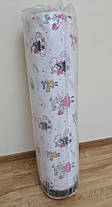 Тканина для постільної білизни Фланель (байка) дитяча FLB1010 (40м) молочна з принцесами, фото 3