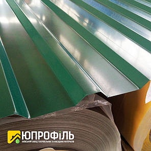 Дах з профнастилу ПК-20, Профнастил на дах ПК-20 зелений, покрівельний профнастил 0.30 мм. купити Київ, фото 2