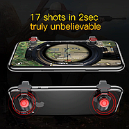 Ігрові тригери для телефону BASEUS Red-Dot 2шт кнопка прицілювання вогню контролер (чорний), фото 4