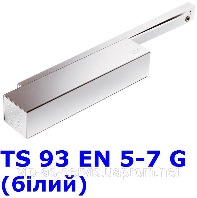 Доводчик Dorma TS 93 EN 5-7 G з ковзною тягою (білий)