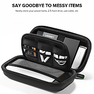 Дорожній кейс-органайзер для гаджетів протиударний UGREEN Storage Bag Large Size (чорний) LP128, фото 2