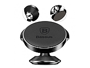 Автомобільний магнітний тримач для телефону Baseus Small Ears Vertical Type металевий (чорний), фото 3
