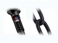 Кабель Lightning 2.4 А для швидкої зарядки Baseus посилений шнур Лайтнінг нейлоновий 1м (чорний), фото 5