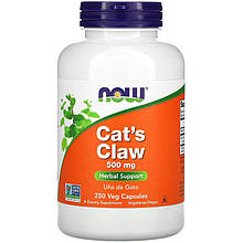 Котячий кіготь NOW Foods "Cat's Claw" 500 мг (250 капсул)