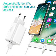 Зарядний пристрій для швидкої зарядки Baseus USB 3A QC3.0 24W адаптер блок живлення (білий), фото 3