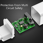 Зарядний пристрій для швидкої зарядки Baseus USB 3A QC3.0 24W адаптер блок живлення (білий), фото 6
