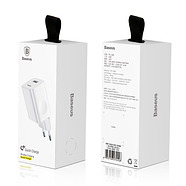 Зарядний пристрій для швидкої зарядки Baseus USB 3A QC3.0 24W адаптер блок живлення (білий), фото 9