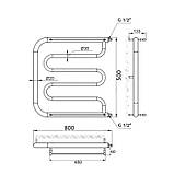 Сушарка для рушників водяна Змійовик D 38/20х1/2" 50х80 з тримачем для рушника, фото 2
