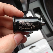Зарядка в машину на 2 USB Baseus 5A азп Circular Plastic QC4.0 PD3.0 30W (чорний), фото 9