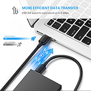 Кабель USB-A 3.0 Ugreen Male to Male AM/AM Cable 2м (чорний) US128, фото 4