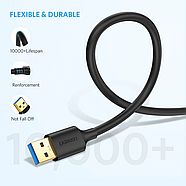 Кабель USB-A 3.0 Ugreen Male to Male AM/AM Cable 2м (чорний) US128, фото 6