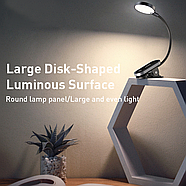 Портативна LED лампа-світильник на прищіпці для читання нічник Baseus Comfort Reading Mini Clip Lamp (чорний), фото 5
