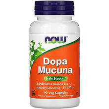 Екстракт мукуни NOW Foods "Dopa Mucuna" рослинний антидепресант (90 капсул)