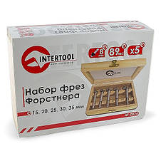 Набір фрез Форстнера, 5 шт. INTERTOOL HT-0074, фото 4