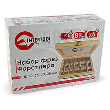 Набір фрез Форстнера, 5 шт. INTERTOOL HT-0074, фото 3