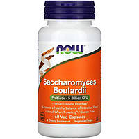 Сахаромицеты Буларди NOW Foods "Saccharomyces Boulardii" пробиотики (60 капсул)