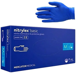NITRYLEX BASIC одноразові рукавички нітрилові розмір M, 100 шт