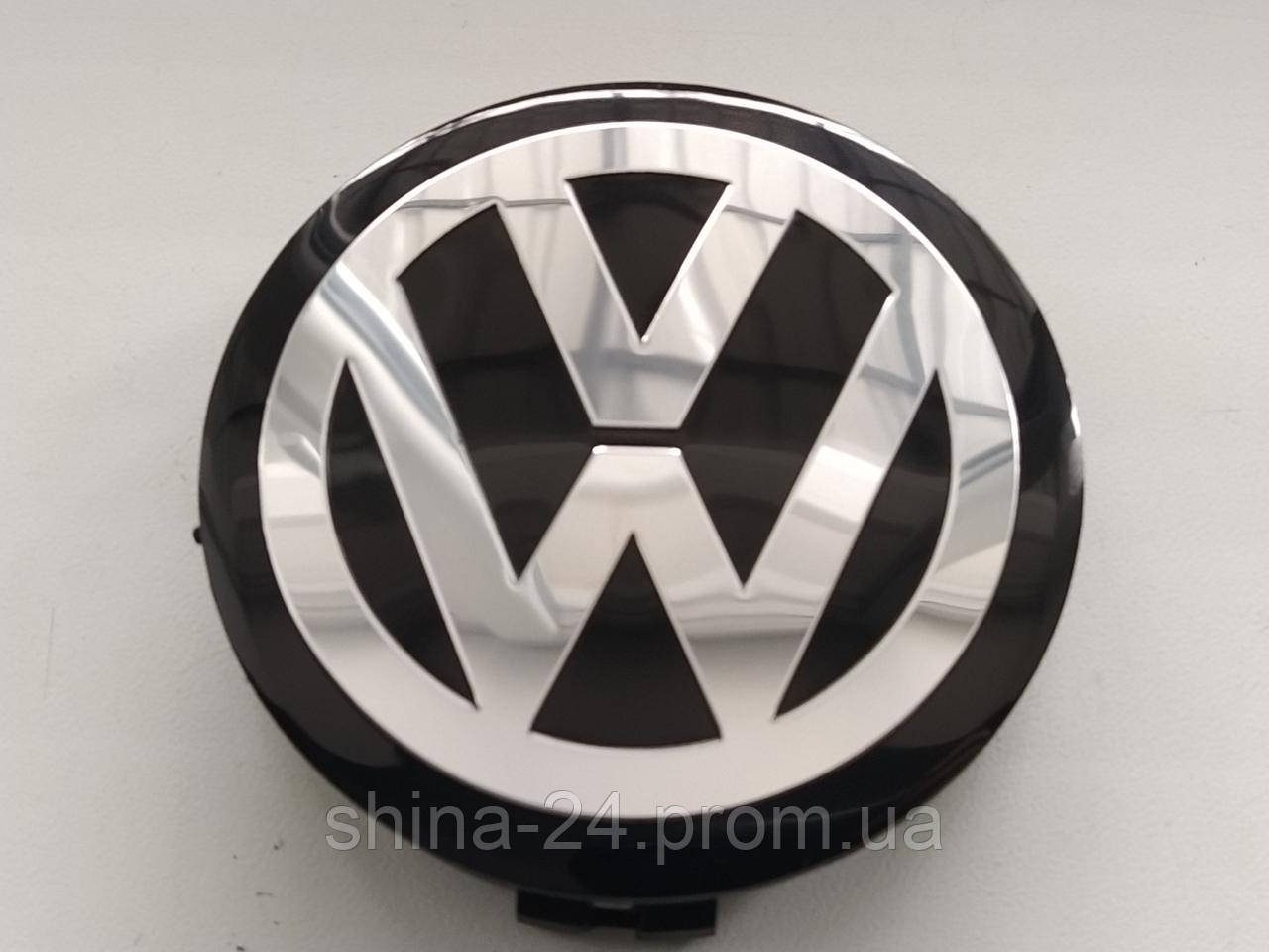 Ковпачки Volkswagen 75/70/15 мм. У диски Mercedes-Benz чорна основа