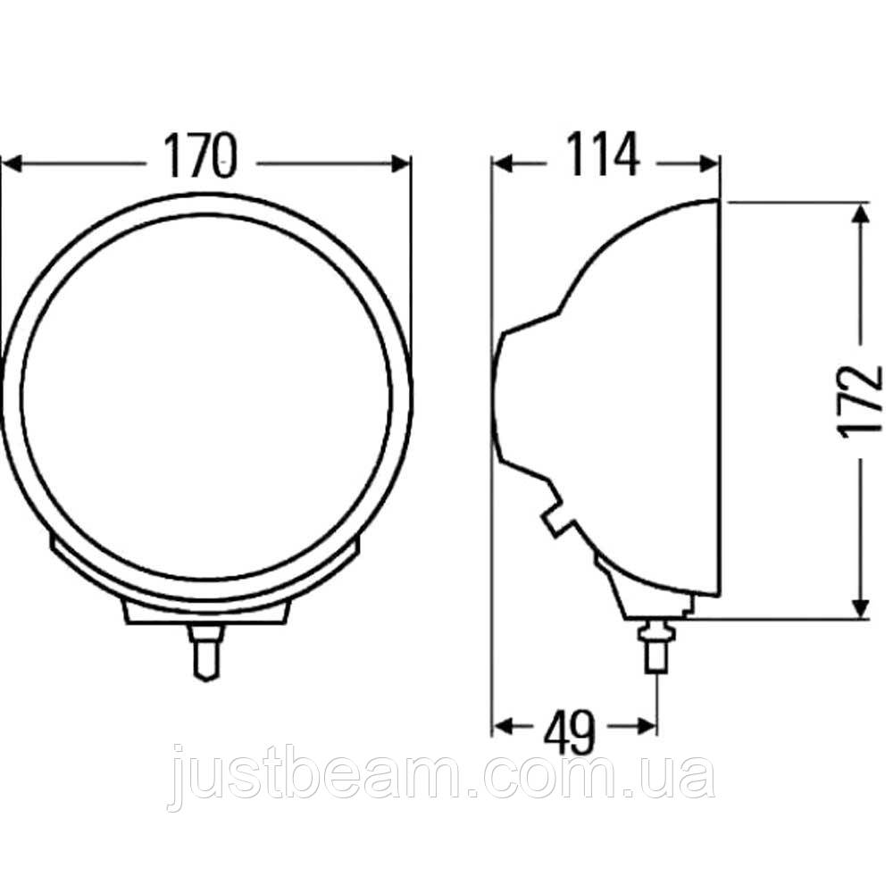 Фара дальнего света Hella Luminator Compact Metal 1F3009094021 - фото 2 - id-p1329548399