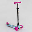 Неймовірний триколісний самокат для дівчинки з колісами, що світяться, і регулюванням висоти керма Best Scooter, фото 2