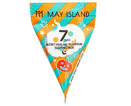 Нічна маска для обличчя May Island 7 Days Secret Healing Pumpkin заспокійлива з екстрактом гарбуза 5 гр