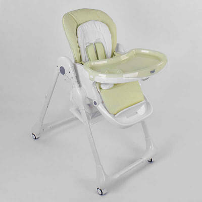 Стільчик для годування Toti W-56077 (1) м'який PU, м'який вкладень, 4 колеса, знімний столик, у коробці!