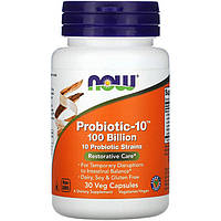 Пробіотики NOW Foods "Probiotic-10" 100 млрд КУО (30 капсул)