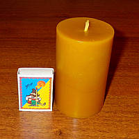 Циліндрична воскова свічка D60-95мм з натурального бджолиного воску