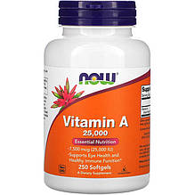 Вітамін А NOW Foods "Vitamin A" 25000 МО (250 капсул)