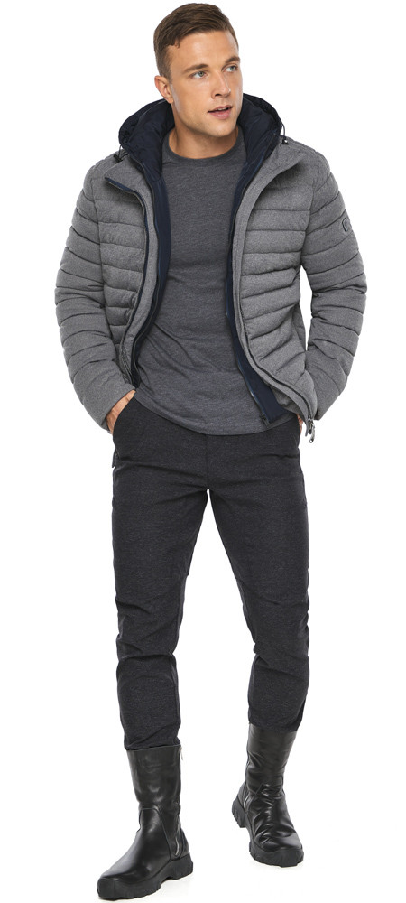 Куртка укорочена чоловіча демісезонна сіра модель 48210 50 (L) 54 (XXL) 48 (M)