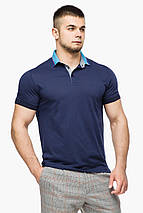 Легка футболка поло чоловіча колір темно-синій-блакитний модель 6285 розмір 48 (M), фото 3
