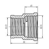 Муфта редукційна SD Forte 1/2"х3/4" ВВ, фото 2