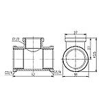 Трійник редукційний SD Forte 3/4"х1/2"х3/4" ВВ, фото 2