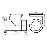 Трійник SD Forte 3/4" ВВ хром, фото 2