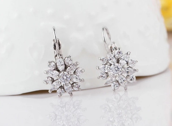 Сережки - підвіски сріблясті Ліка / сережки жіночі / подарунок дівчині / подарунок на день народження, фото 1