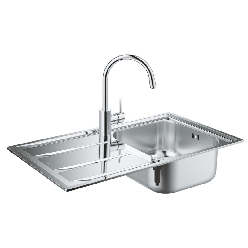 Набір Grohe мийка кухонна K400 31570SD0 + Concetto змішувач 32663001