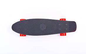 Скейтборд пластиковий Penny SOFT RUBBER TWIN FISH 22in двоколірна дека SK-410-8 (чер-крас), фото 3
