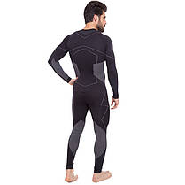 Комплект термобілизни для активного спорту чоловічий Zelart CO-2194-2196 L-XL чорний, фото 4