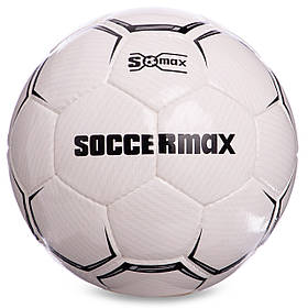 М'яч футбольний SOCCERMAX FIFA FB-0001 No5 PU білий-чорний