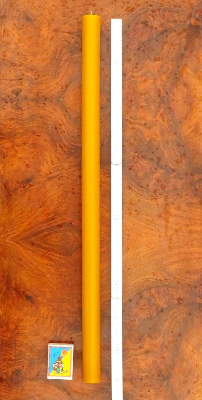 Циліндрична воскова свічка D28-560мм з натурального бджолиного воску