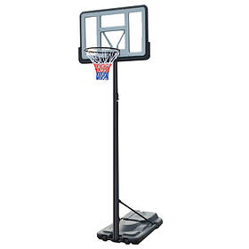 Стійка баскетбольна зі щитом (мобільна) ADULT S021A (щит-PC р-р 110х75см, кільце-сталь (16мм) d-45см,