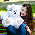 Плюшеві ведмеді: Плюшеве ведмежа Потап 0,5 метра (50 см), Білий, фото 2