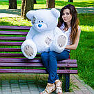 Плюшеві ведмеді: Плюшеве ведмежа Потап 0,9 метра (90см), Білий, фото 2