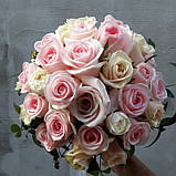 Весільний букет із рожевих троянд, фото 2
