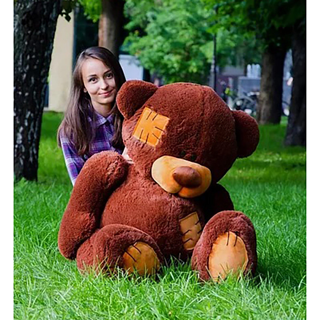 Плюшеві ведмеді: Плюшеве ведмежа Потап 2,5 метра (250 см), Шоколадний