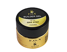 Гель F.O.X. будівельний One Step Builder Gel Clear, прозорий, 15 мл
